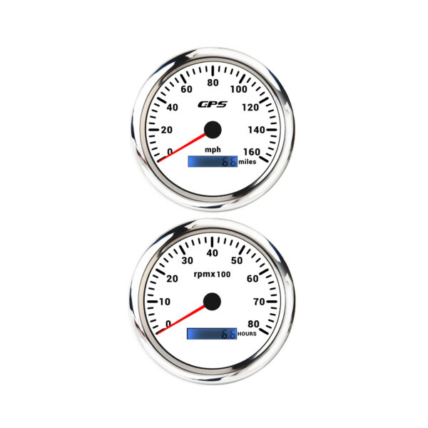 110mm Waterproof GPS Speedometer 160MPH Tachometer 8000RPM 2 Gauge SET for Boat