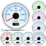 2024 Hot Selling 3-1/3 85 mm 0~200 km/h Waterproof Boat KMH White Face Yacht GPS Speedometer - Image 4