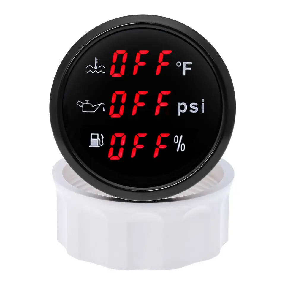 H23c062ed339042378df04dd23dc75a58m.webp 3-in-1 Multi-Functional for Auto Meter Waterproof Water Level Holding Tank Voltmeter 9-32V - Image 1