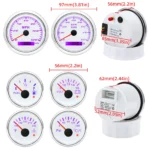 6 Gauge Set White GPS Speedometer 120MPH Tachometer Fuel  Level Water Temp Volt Meter Oil Pressure with Sender Sensor - Image 3