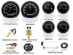 6 Gauge Set GPS Speedometer 120MPH Tachometer Fuel  Level Water Temp Volt Meter Oil Pressure with Sender Sensor - Image 5