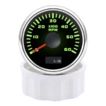 2 52mm 7Color LED Car Boat Tachometer Tacho Gauge Meter 0-6000RPM LCD Hourmeter - Image 4