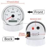 Factory 85mm Universal Digital Sensor GPS Speedometer MPH KMH Odometer - Image 5