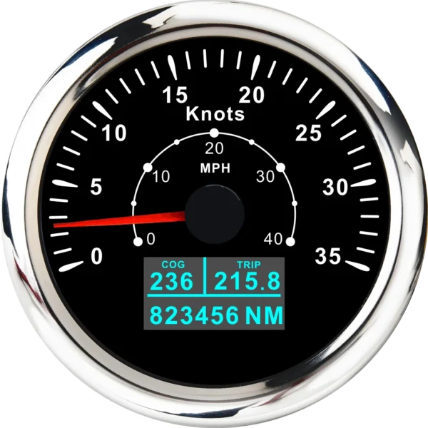 Knots Mph Gps Speedometer with Odometer Cog Trip