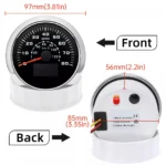 85MM Waterproof GPS Speedometer 80MPH 120KM/H Gauge for Motorcycles Boat Car ATV - Image 3
