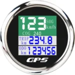 52mm TFT LCD Gauge GPS Speedometer ODOMETER COG Trip a Altitude Longitude Latitude Marine
