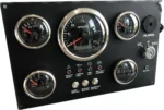 Multi-function Gauge Panel 12V/24V Engine Panel Instrument Assembly with 4 Gauges and Ignition Key - Image 2