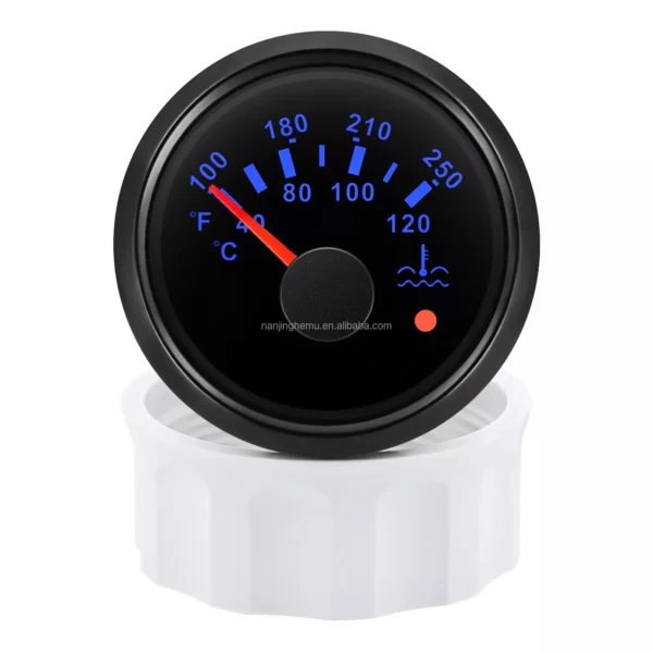 52mm Marine Boat Auto Black Water Temperature Gauge