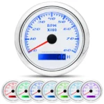 6000RPM Motorcycle LCD 7 Colors Backlight Meter Gauge Tachometer - Image 2
