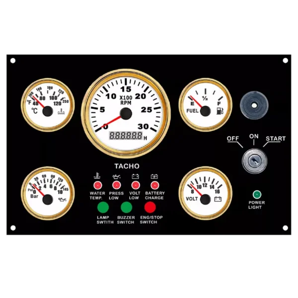8-32V 4K RPM Marine Gauge Panel Boat Instrument Panel Boat Dashboards Marine Instrument Panel Gauges