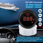 52mm LCD Voltmeter Voltage Gauge 8-32V With Red Backlight for Marine Boat Car - Image 2