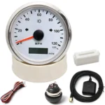12V/ 24V 85mm Kmh Mph Knots Speed Meter Odometer  GPS Speedometer
