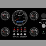 335*200mm Multi-Function Instrument Cluster Marine Gauge