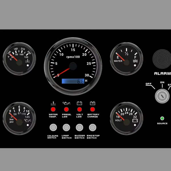 335*200mm Multi-Function Instrument Cluster Marine Gauge