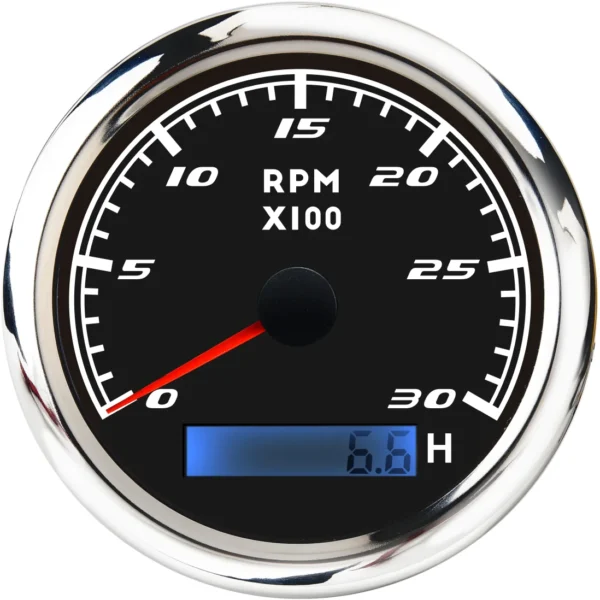 85mm Universal Hour Meter Programmable Electronic Tachometer 3000RPM Gauge for Truck Motorcycle Bus