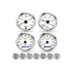 Auto Gauge Set 7 Color GPS Speedometer 8000 RMP Tachometer 240-33 Ohm Fuel Oil Pressure Auto Gauge Kit for Boat