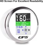 GPS Speedometer 85mm Boat GPS Speedometer Waterproof White TFT Screen Digital MPH Knots KM/h for Boat Marine 9-32V Car - Image 4