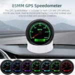 85MM Waterproof Black GPS Speedometer 30 MPH Odometer Gauge for Boat Car Marine Truck - Image 2