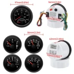 52mm Black Faceplate Black MPH Fuel Oil Pressure Volt Water Temperature Gauge 85mm RPM Gauge Speedometer - Image 3