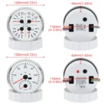 2 Gauge Set 110mm GPS Speedometer Tachometer 0-120MPH & 4in 1 Gauge with Senders - Image 5