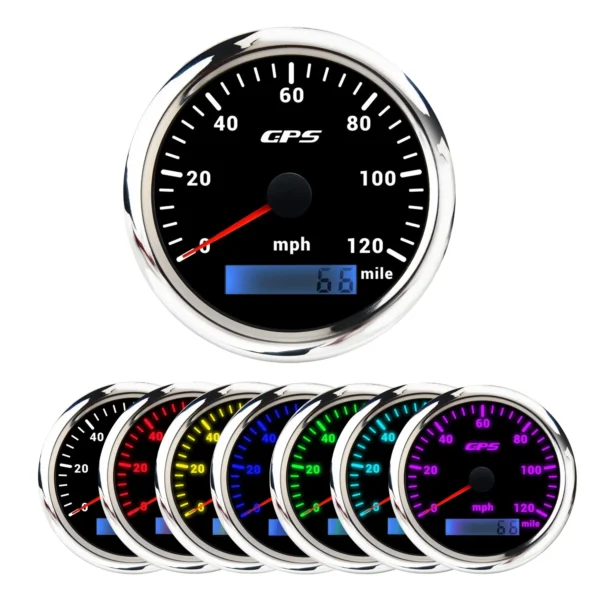 Analog Pulse 85mm Universal Motorcycle Gps Speedometer with Digital Odometer