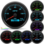 110MM Black GPS Speedometer 0-120MPH Gauge Waterproof for Motorcycles Boat - Image 3