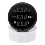 52mm 3-in-1 Multi-Functional Oil Pressure Fuel Level Water Temp Gauge 9-32V for Car Motorcycle Tractor Truck
