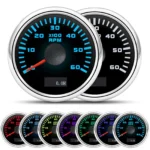 2 52mm 7Color LED Car Boat Tachometer Tacho Gauge Meter 0-6000RPM LCD Hourmeter