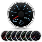 6 Gauge Set 85mm GPS Speedometer 60MPH&Tacho 8000RPMM Fuel Level Temp Oil Volt Gauge - Image 4