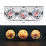 52mm 3 in 1 Triple Gauge Kit Auto Meter POD Car Water Temp Oil Pressure Volt Gauge - Image 6
