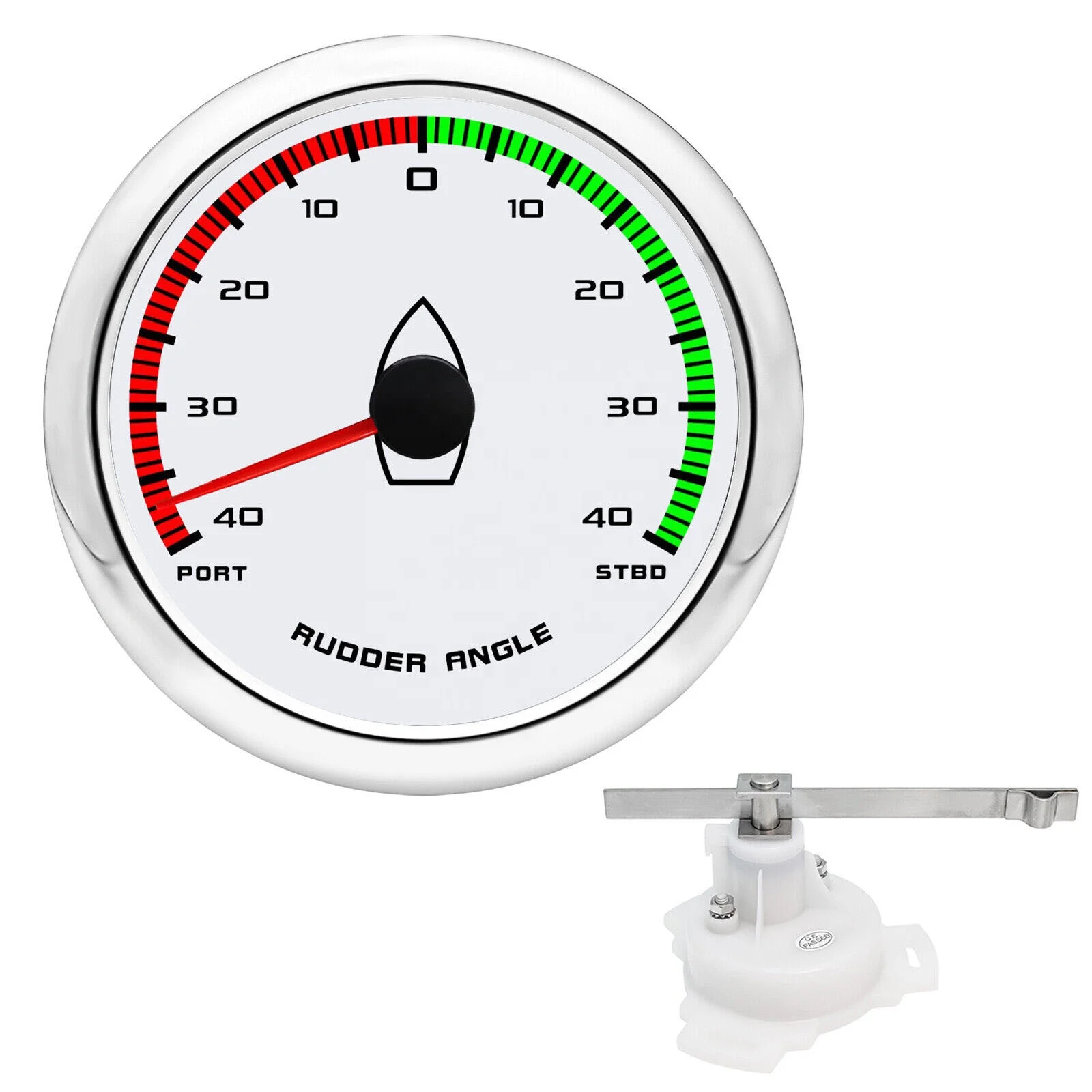 H36ee4561388643659c6f6eddbadb2310A.webp 2024 New 85mm Marine Boat Rudder Angle Indicator Meter Signal 0-190ohm Boat Yachts - Image 1