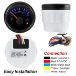 52mm Black Water Temperature Temp Gauge 100-250?H with 1/8NPT Temp Sensor for Car - Image 4