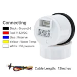52mm 3in 1 Multi-Function Digital Gauge Voltmeter Water Temp Oil Pressure With Alarm 9-32V - Image 6