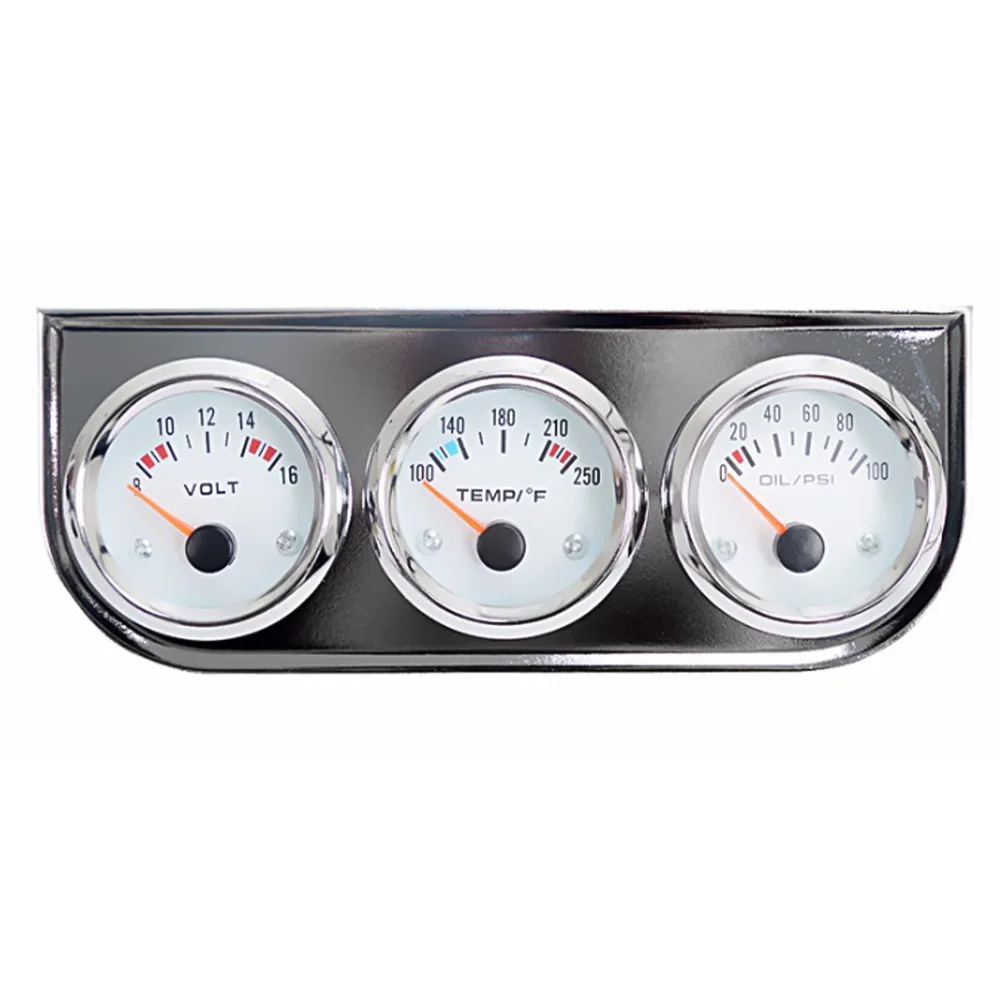 H385cd1c2d14f4d8b864a10eb201850e4f.webp Hot Sale Car Modification 52mm Water Temp Gauge + Voltmeter + Oil Pressure Gauge Three-in-one Combination Meter 2 Inc - Image 1