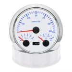 85mm White Tachometer 6000RPM With Oil Pressure 10Bar Water Temp Gauge for Boat - Image 4