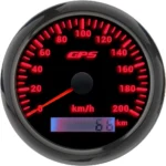 2023 85mm Electrical 200kmh Black Face White LED Speedometer with Odometer GPS Sensor for Automobile - Image 2