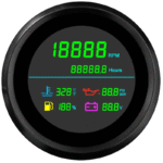 85mm Digital Tachometer 0-19999RPM Hours Water Temp Oil Pressure Fuel Level Volt for Car Boat ATV Motorcycle 12V/24V - Image 6