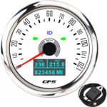 85MM White GPS Speedometer Gauge 0-160MPH With Turning Light for Boat Car Truck - Image 2