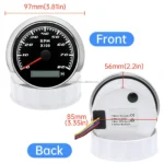85mm Digital Backlights RPM Gauge REV Counter With Hour Meter Boat Tachometer - Image 3