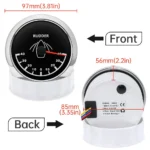Black 85mm Rudder Angle Indicator Gauge Meter 0-190ohm with Red Backlight 9-32V for Marine Boat Vessels - Image 6