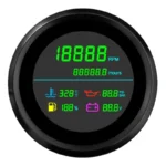 85mm Six in One Multifunction Gauge Tachometer/Hour Meter/Water Temperature/Stainless Oil Pressure Gauges - Image 2