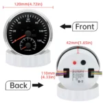 110mm GPS Speedometer 120MPH With Tachometer 8000RPM With Turn Signal High Beam - Image 4