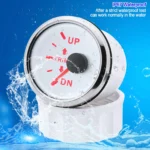 52mm Trim Gauge 0-190ohms Boat Trim Balance Gauge Meter Waterproof Red Backlight - Image 3