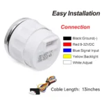 52MM Car Boat Oil Pressure Gauge 0-10 Bar 0-150Psi 7 Colors Backlight Waterproof - Image 4