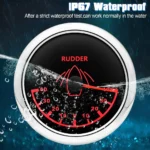 Black 85mm Rudder Angle Indicator Gauge Meter 0-190ohm with Red Backlight 9-32V for Marine Boat Vessels - Image 3