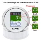 85MM Waterproof GPS Speedometer Odometer Gauge White for Boat Car Truck - Image 2