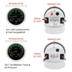 GPS Speedometer Fuel Gauge Voltmeter Tachometer Oil Pressure Gauge  Water Temperature 85mm Boat Gauge Set for Marine Car Auto - Image 2