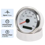 7 Colors 85mm 3-3/8 0-80 MPH Car GPS Speedometer 0-8000 RPM for Car Motorcycle Boat - Image 6