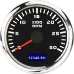 Black 85mm 6K RPM 12v Rev Counter Gauge Pulse Engine Marine Tachometer RPM Meter - Image 2