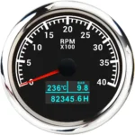 85mm Marine Auto Tacho Meter RPM Tachometer 12V/24V 4000RPM for Diesel Engine REV Counter